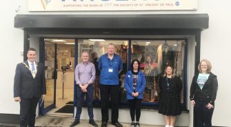 SVP - News - Mayor of Derry City and Strabane visits Vincent's to celebrate second hand September