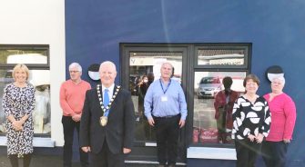 SVP - News - Chair of Fermanagh and Omagh District Council visits Vincents to celebrate second hand September