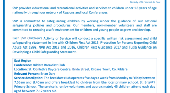 2020 Kildare Breakfast Club Child Safeguarding Statement