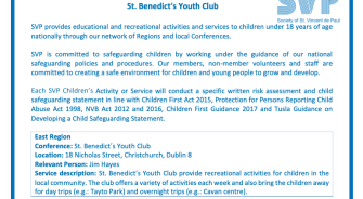 2020 St Benedicts Child Safeguarding Statement