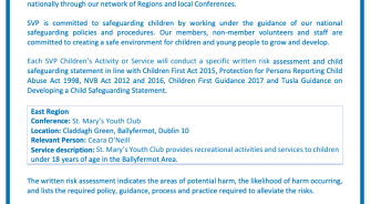 2020 St Marys YC Child Safeguarding Statement