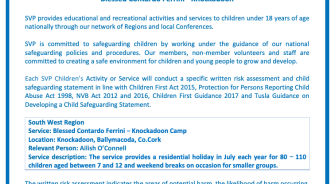 Knockadoon-Holiday Camp Child Safeguarding Statement 2022