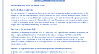 SVP Volunteer Adult Education Tutor