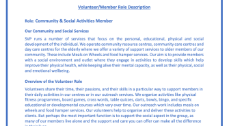 SVP Volunteer Social Activities