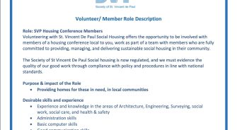 SVP Volunteer Social Housing