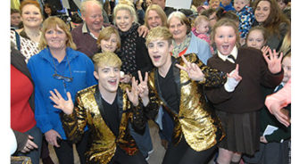 SVP - News - Jedward officially open 3rd SVP Charity Shop in Dundalk